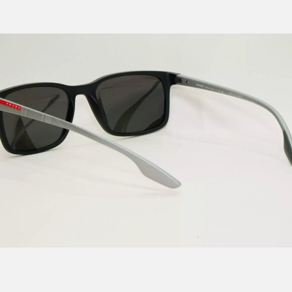 Prada Black Rubber 54mm Grey Matte Sunglasses - Picture 8 of 8